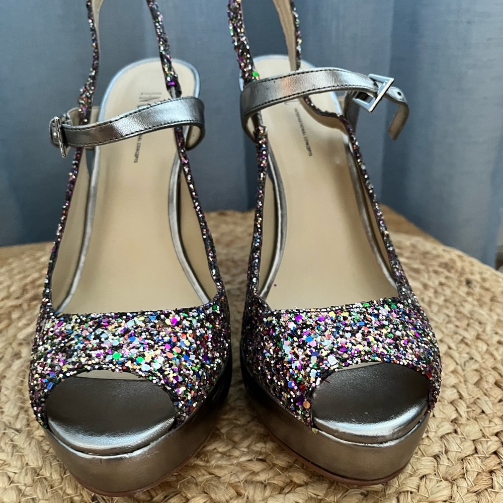 Glitter Multicolor Platform Heels - image 5